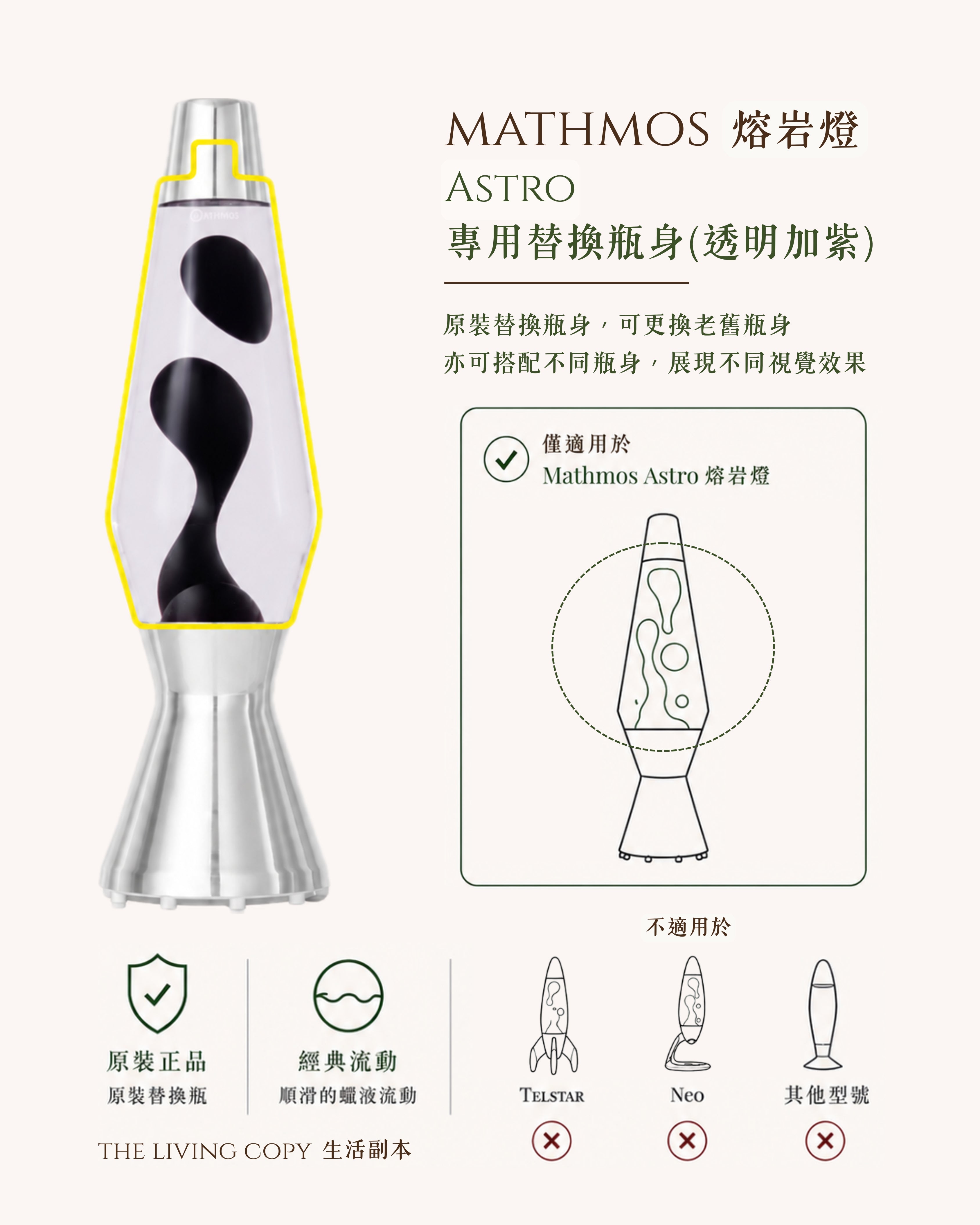 Mathmos Astra 熔岩燈瓶