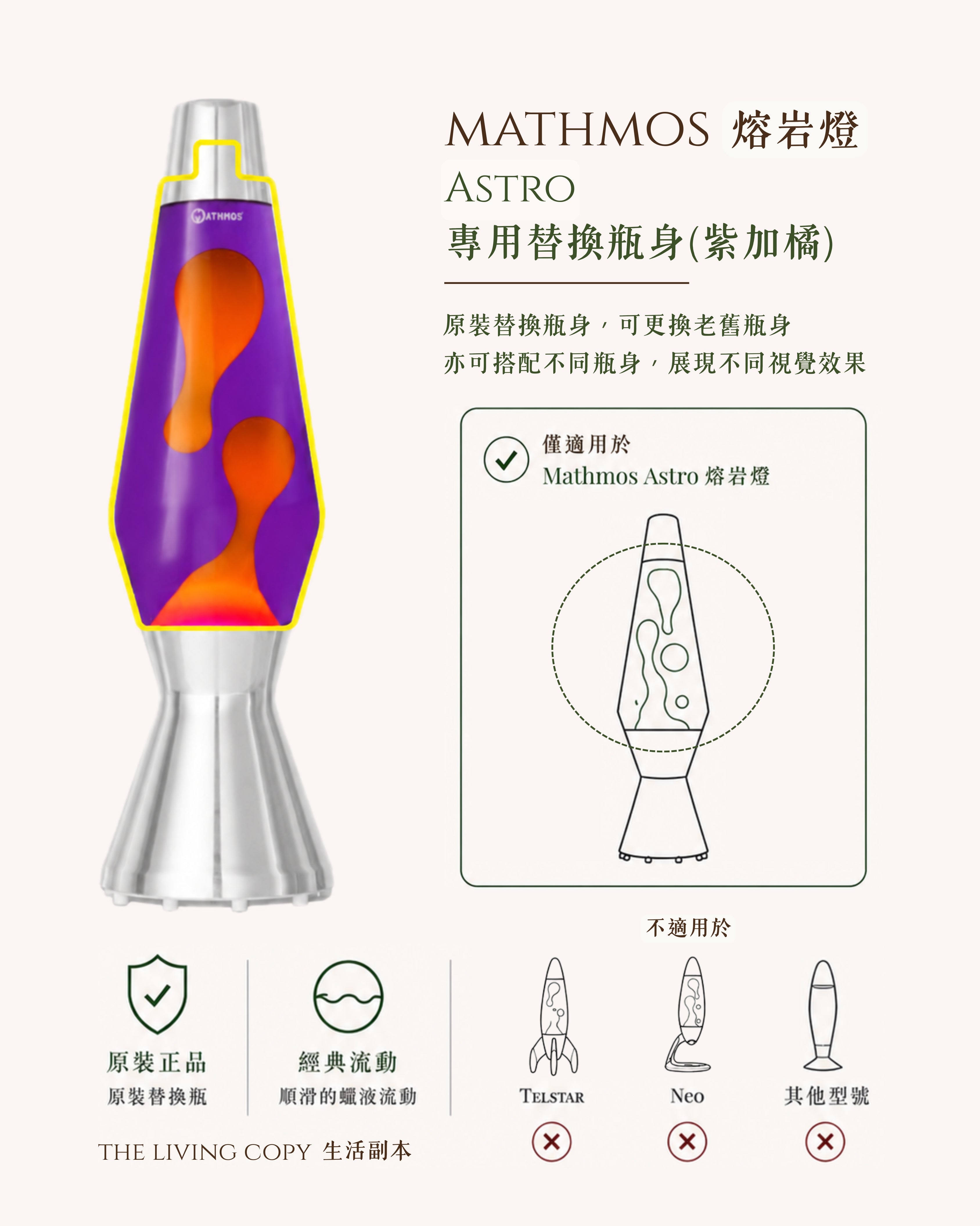 Mathmos Astra 熔岩燈瓶