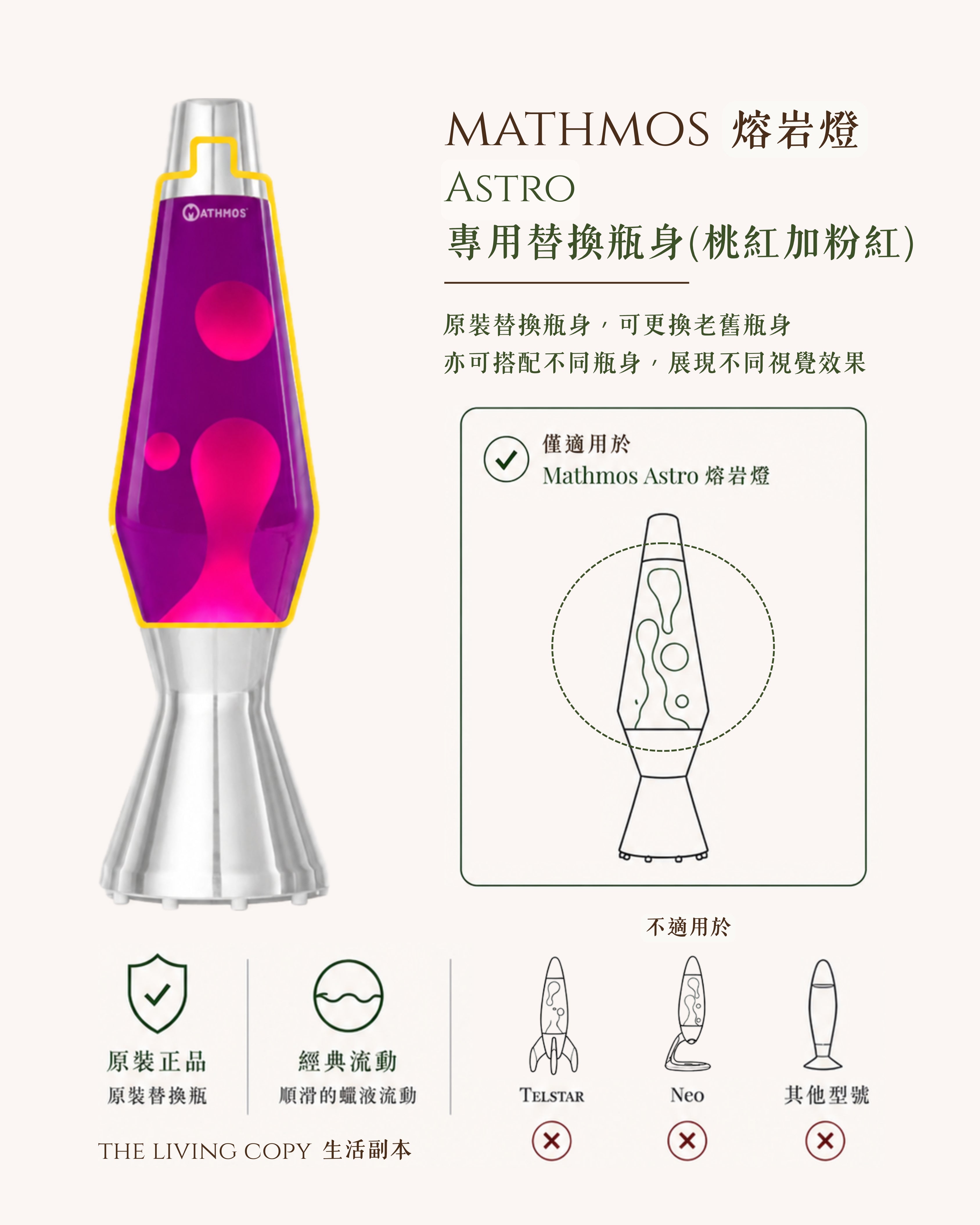 Mathmos Astra 熔岩燈瓶