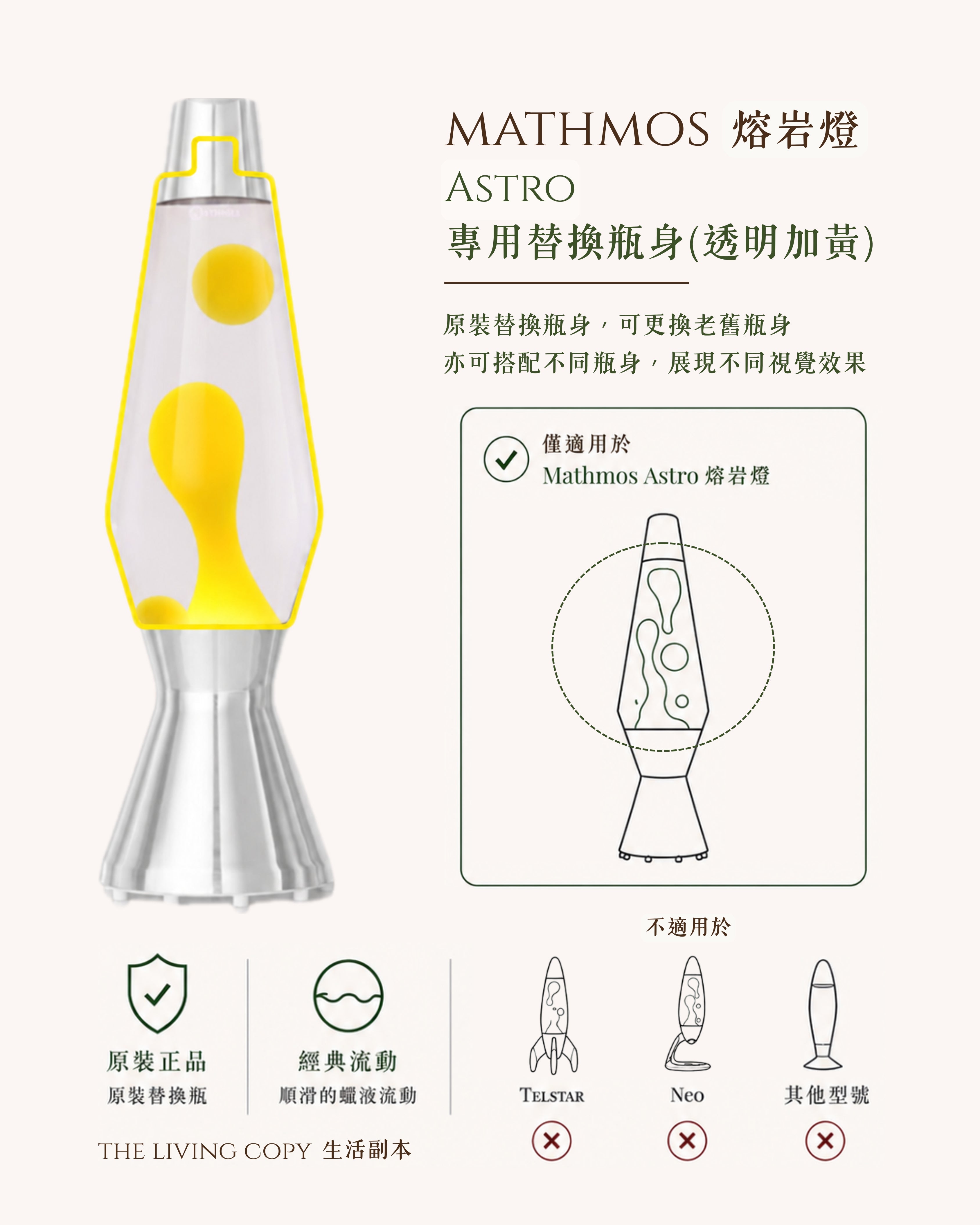 Mathmos Astra 熔岩燈瓶